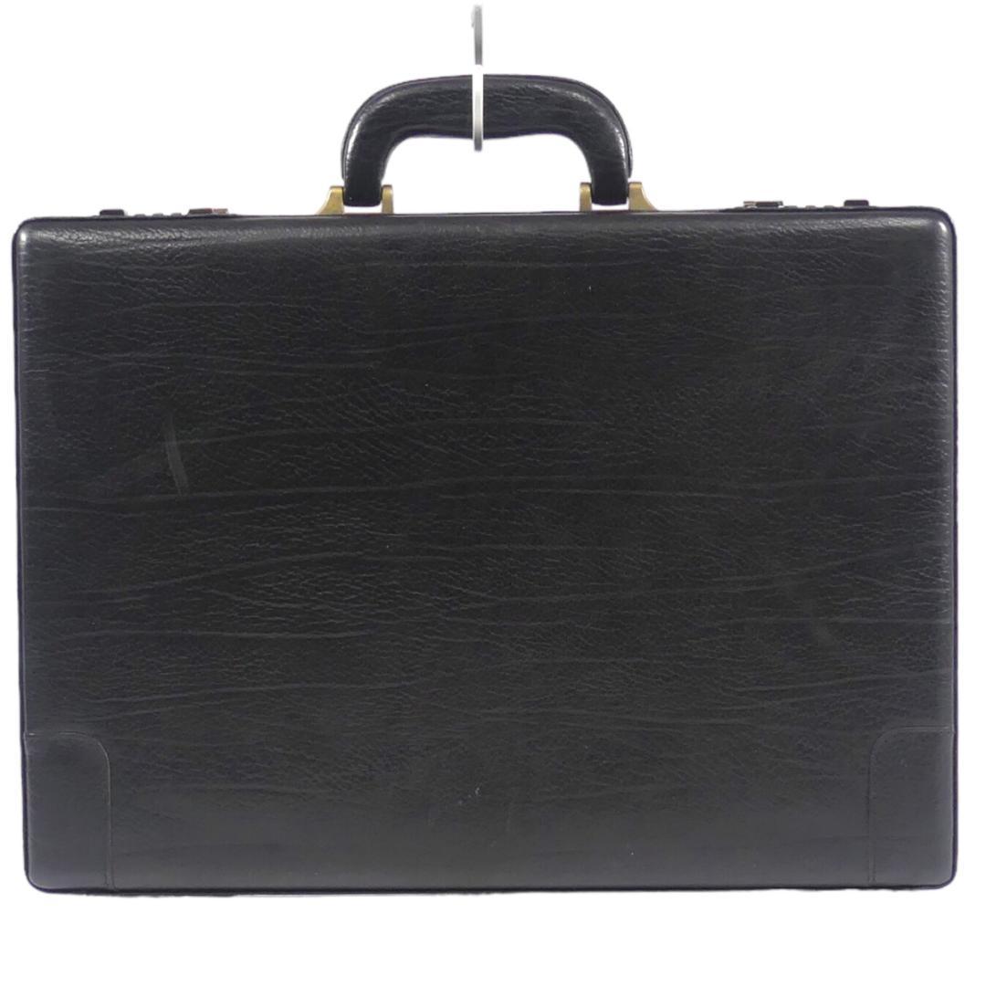  prompt decision *N.B.* leather attache case men's black original leather business bag real leather commuting trunk business trip hard case bag bag * key attaching 