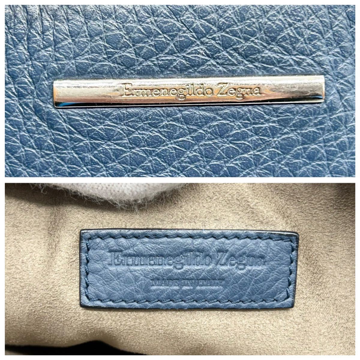 1円○極美品○Ermenegildo Zegna エルメネジルドゼニア セカンドバッグ