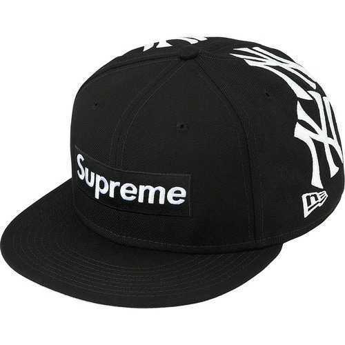 送料無料 サイズ 7 3/8 Supreme New York Yankees New Era Box Logo キャップ ヤンキース　ブラック BLACK 黒 ニューエラキャップ _画像1