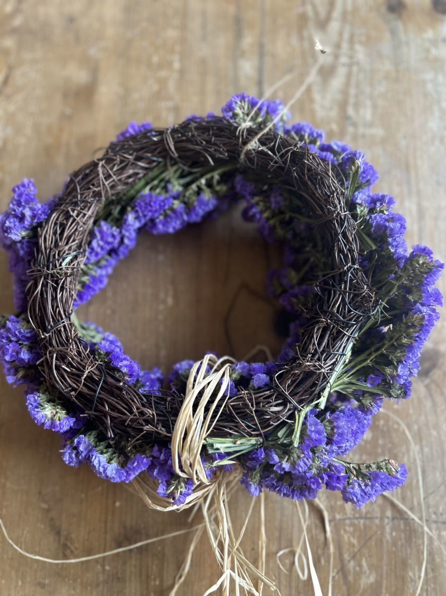  hand made sea lavender lease eucalyptus dry flower interior botanikaru purple purple 