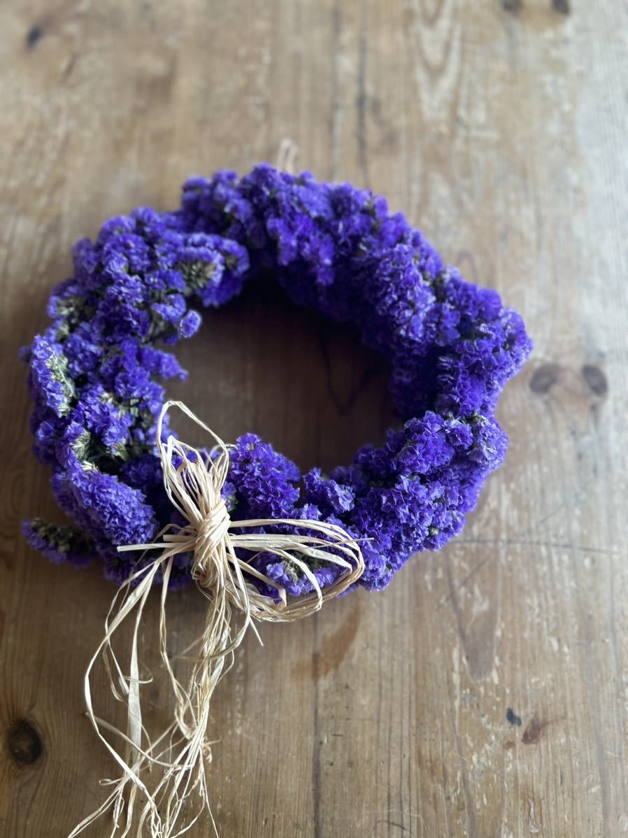  hand made sea lavender lease eucalyptus dry flower interior botanikaru purple purple 