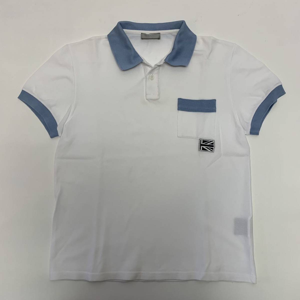 中古美品 Dior HOMME ディオールオム スモールポロシャツ 鹿の子ポロシャツ クレリックポロシャツ_画像3