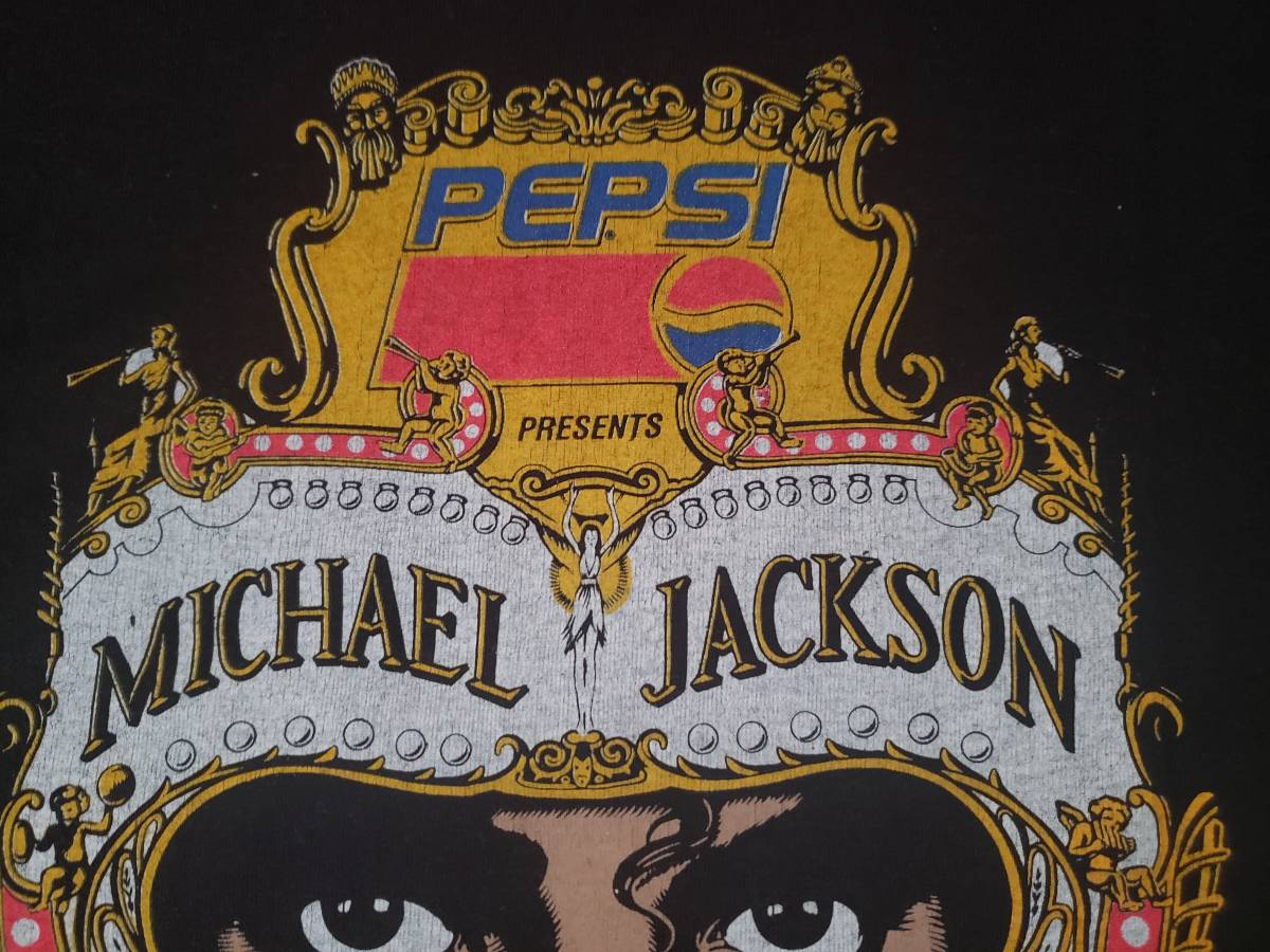 ＜匿名配送料込み＞本物ビンテージ 90年代 マイケルジャクソン MICHAEL JACKSON 1992年 デンジャラス ワールドツアー Tシャツ Mサイズ 黒色_画像3