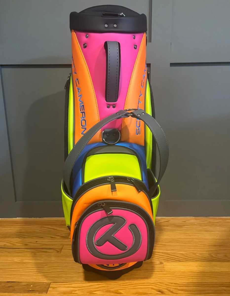 送料無料 新品 スコッティキャメロン スタッフバック 2023 STAFF BAG TOUR BAG Blue/Orange/Lime/Pink9.5inches diameter_画像5