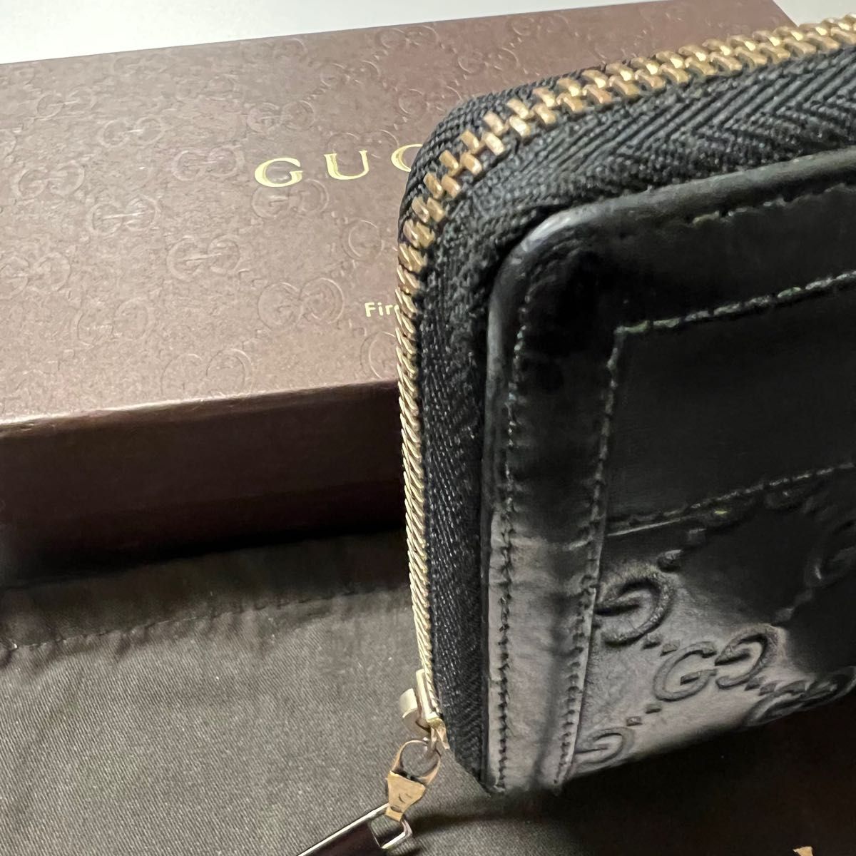 未使用に近い グッチ GUCCI 財布 長財布 シマレザー コンチネンタル