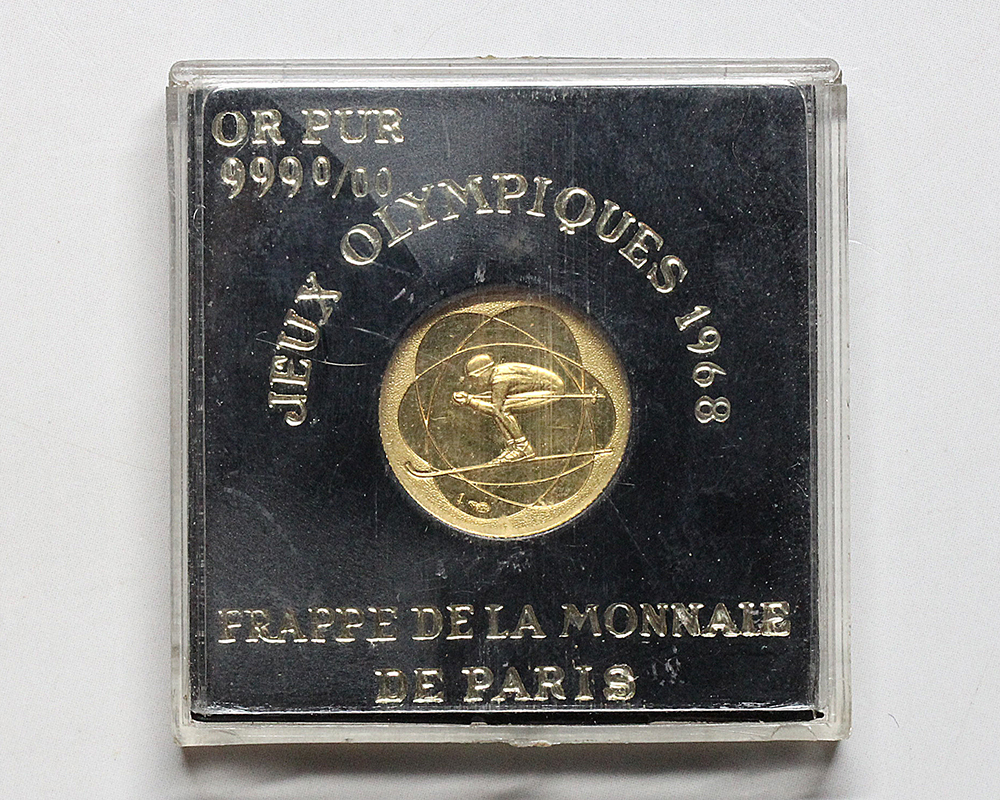 大得価低価 金貨 グレノーブル冬季オリンピック記念 1968 純金重さ1.8g