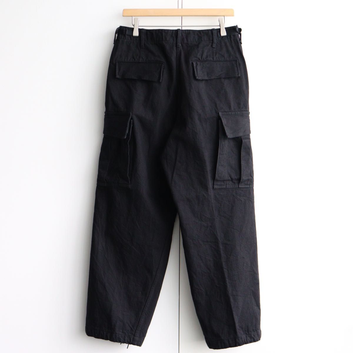 3 comoli 23ss B D U ブラックデニムカーゴパンツ X01-03012 コモリ