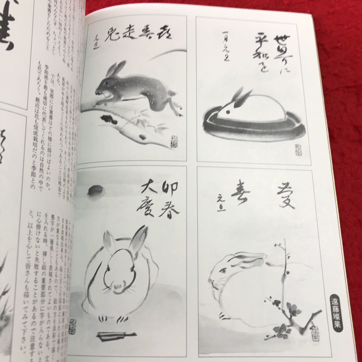 S6c-114 季刊 墨絵 別冊 4 はがき絵300選 1986年10月15日 発行 日貿出版社 雑誌 ハガキ イラスト 絵画 春夏秋冬 技術 肉筆画 伝統 作法_画像5