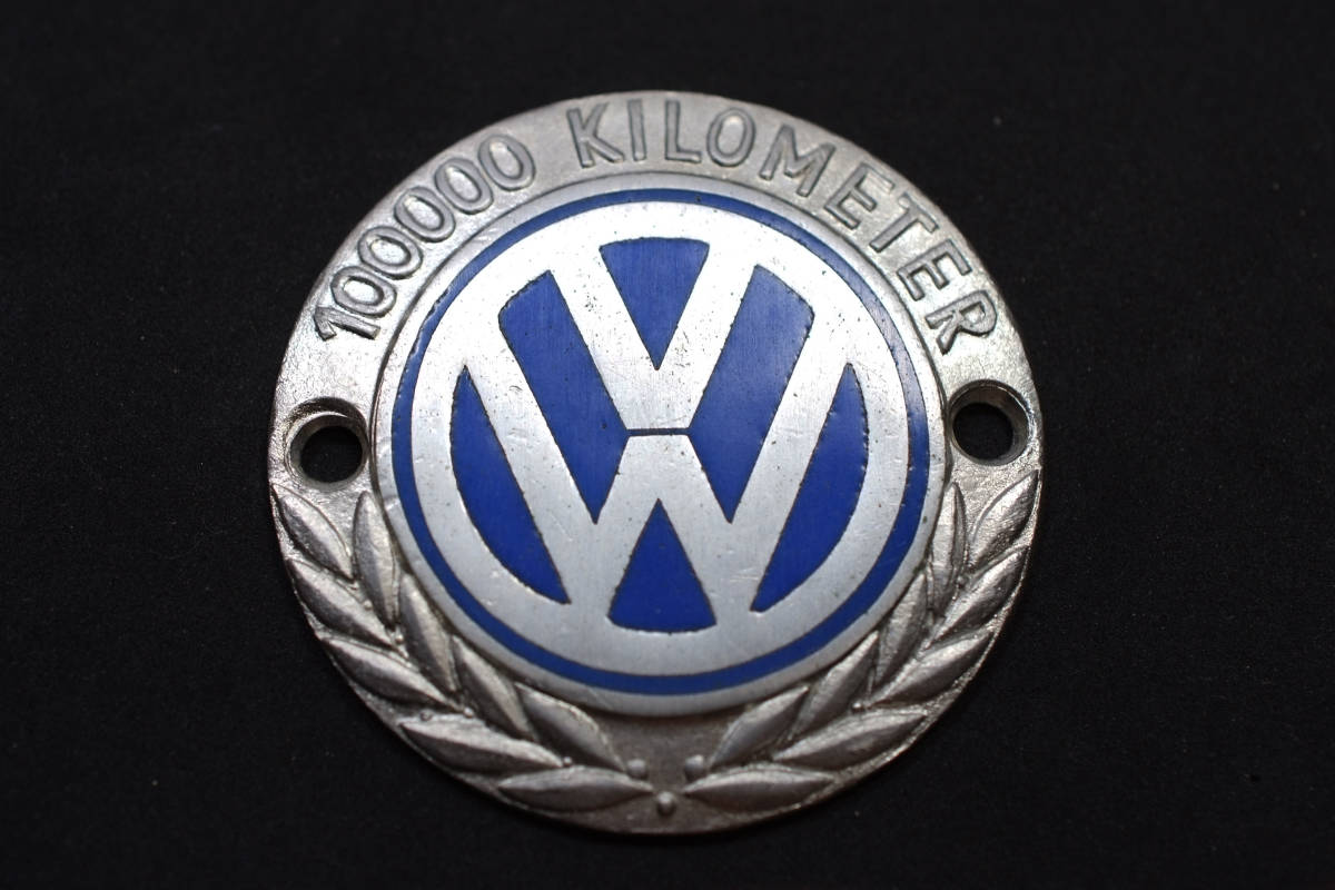 □ VW エンブレムバッジ 10万km達成記念 非売品 限定1品 W52mm ocitys ゴルフ ポロ ビートル ティグアン パサート トゥアレグ アルテオン_W=52mm