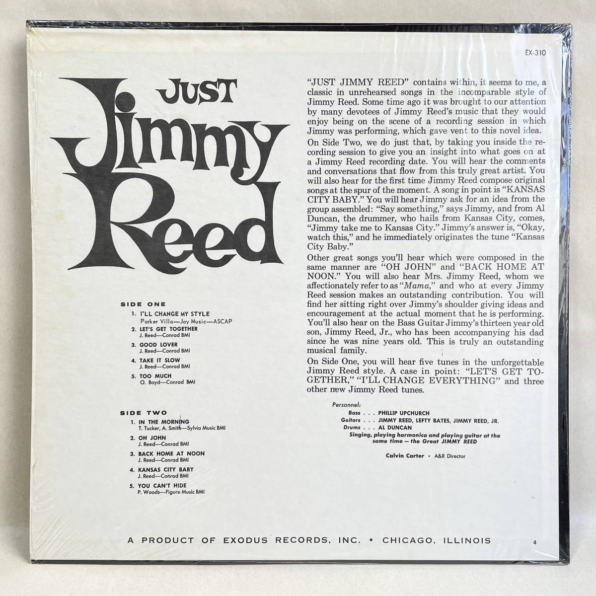 即決 US JIMMY REED/JUST JIMMY REED ジャスト・ジミー・リード LP EX-310_画像2