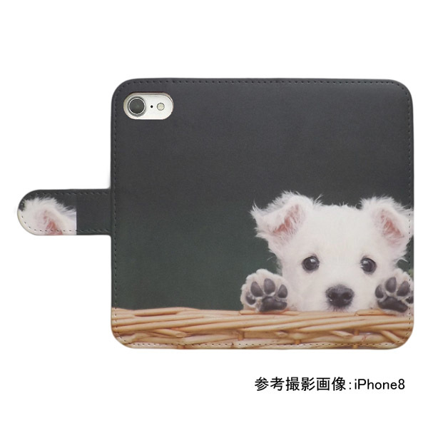 Galaxy S23 SC-51D/SCG19/SM-S911C　スマホケース 手帳型 プリントケース 犬 子犬 ウェスティ かわいい_画像2