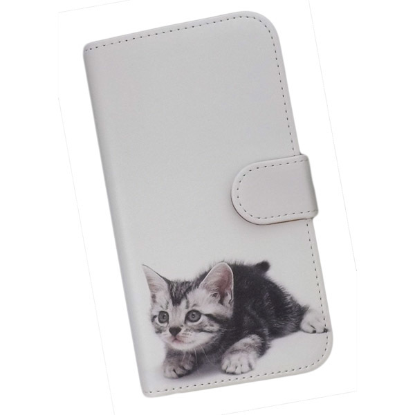 Galaxy A54 5G SC-53D/SCG21/SM-A546E　スマホケース 手帳型 プリントケース 猫 アメリカンショートヘア ねこ かわいい 子猫 動物_画像1