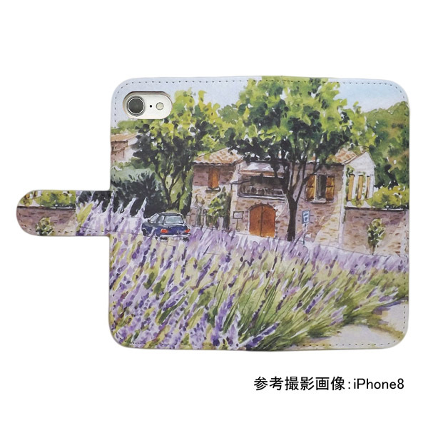 arrows NX9 F-52A smartphone case notebook type print case scenery picture lavender flower 