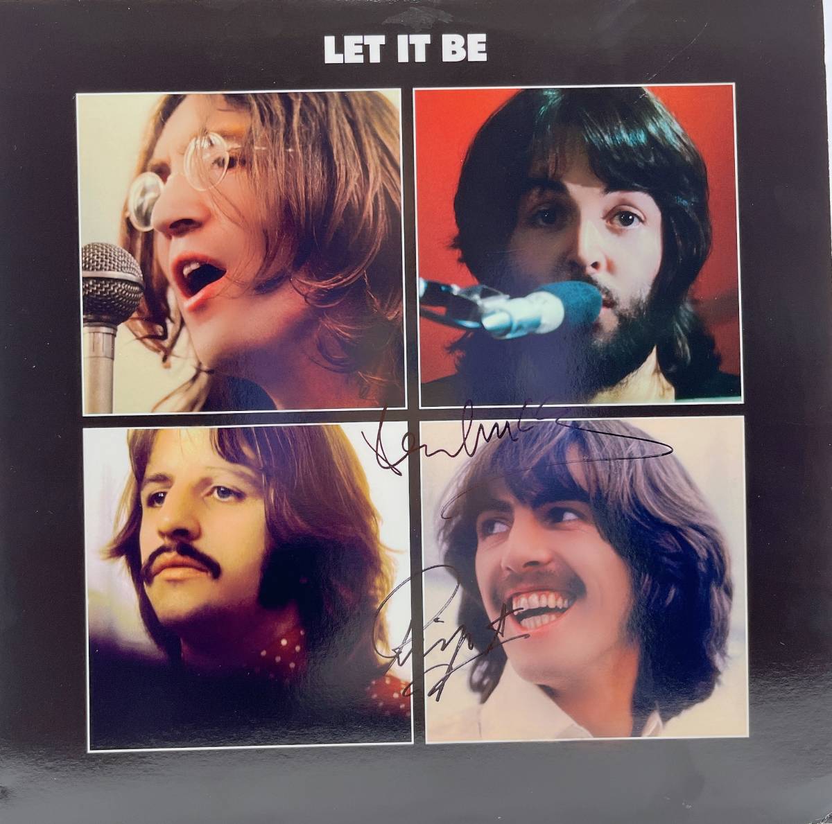 * Beatles 2 название. с автографом альбом [LET IT BE]COA есть 