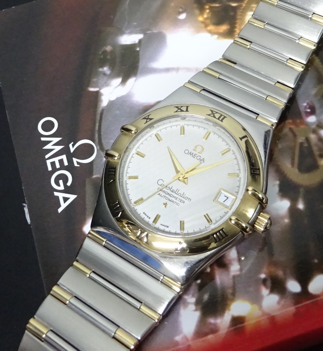 美品 YGコンビ OMEGA オメガ コンステレーション 1302.3 自動巻 メンズ 国際保証書あり 純正内外箱あり 本物_画像1