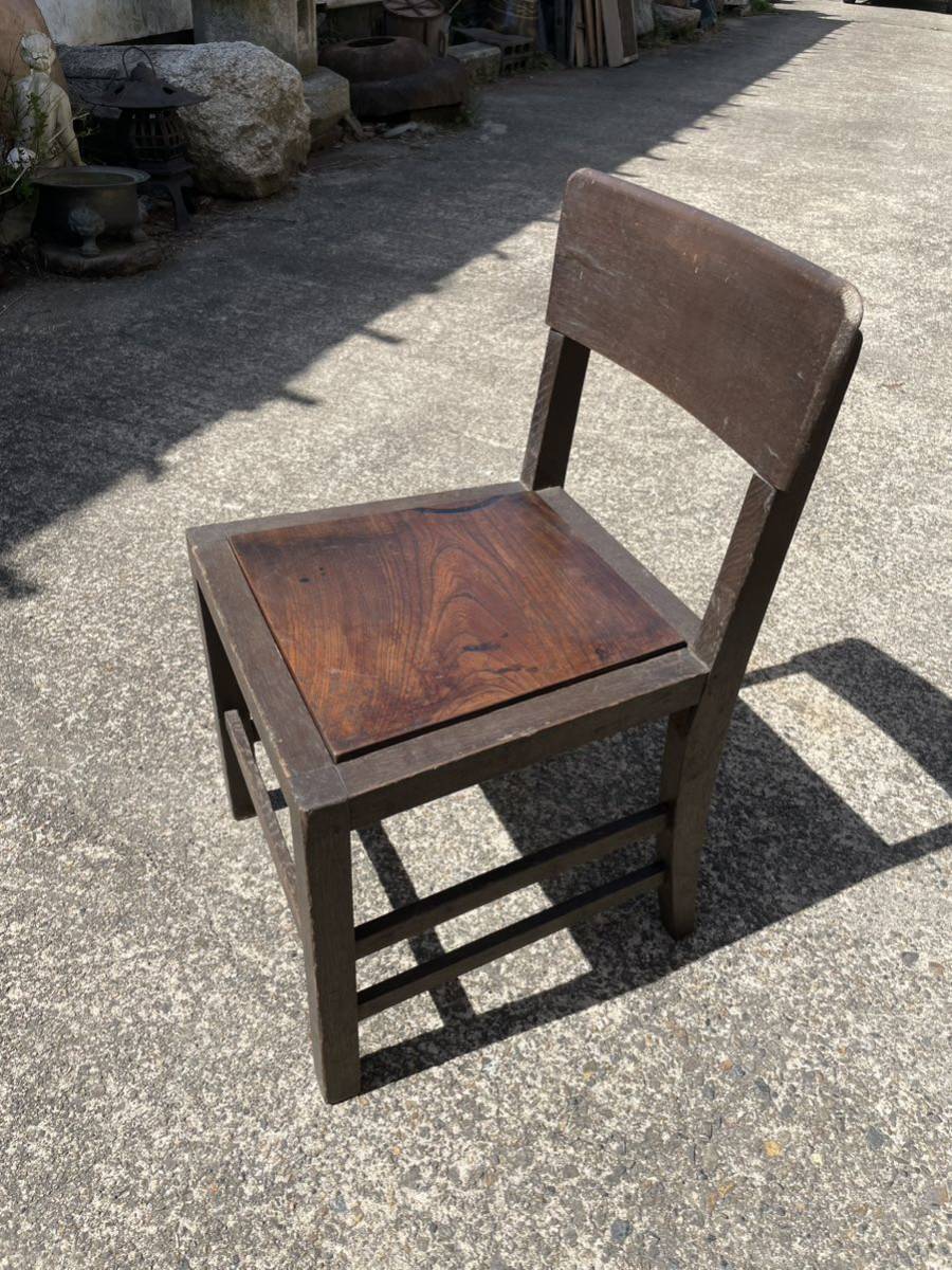 即納・正規品 革座面の丸太スツールA 椅子 チェア 古材 古家具 古道具