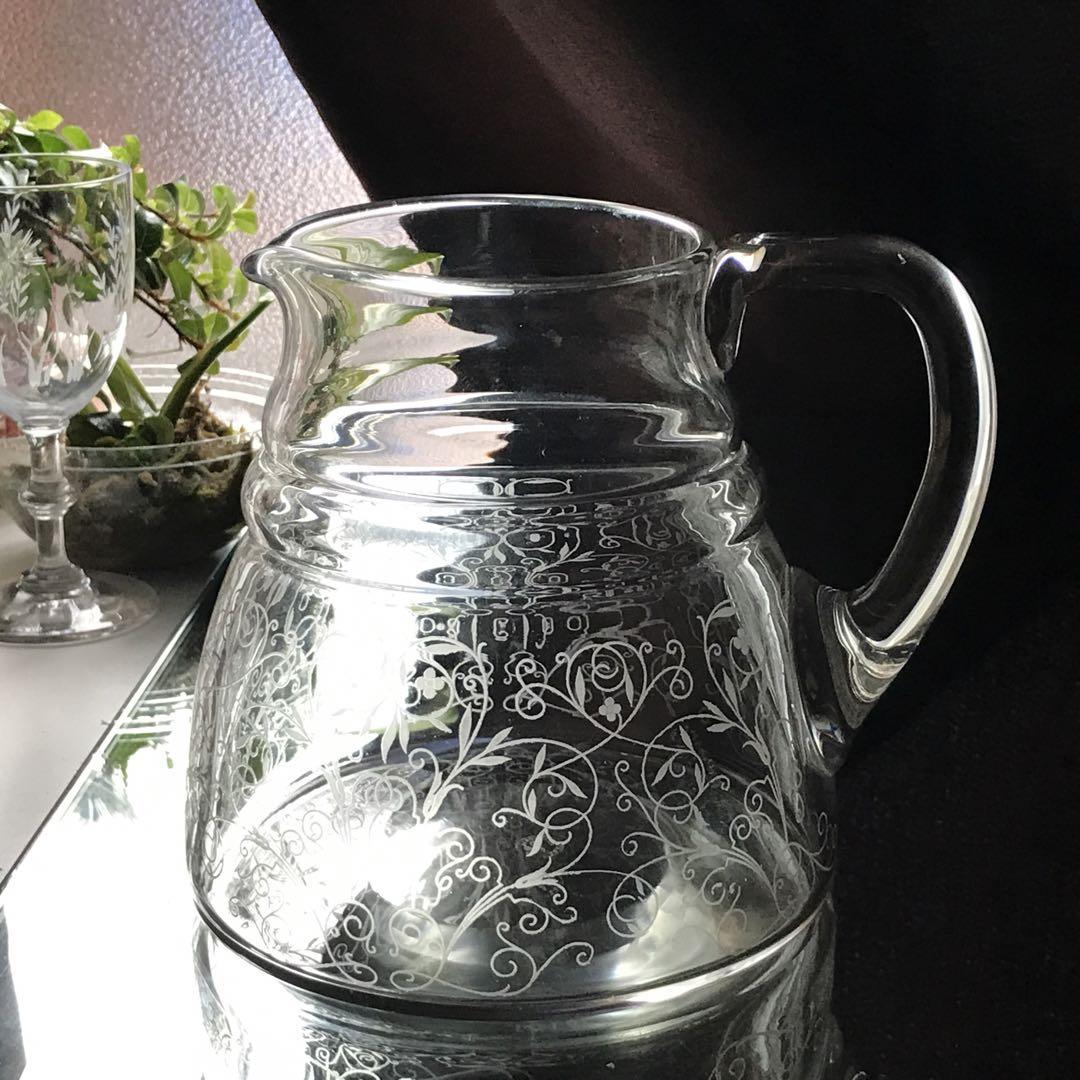 極美品 オールドバカラ Baccarat ルリ lulli ピッチャー 水差し