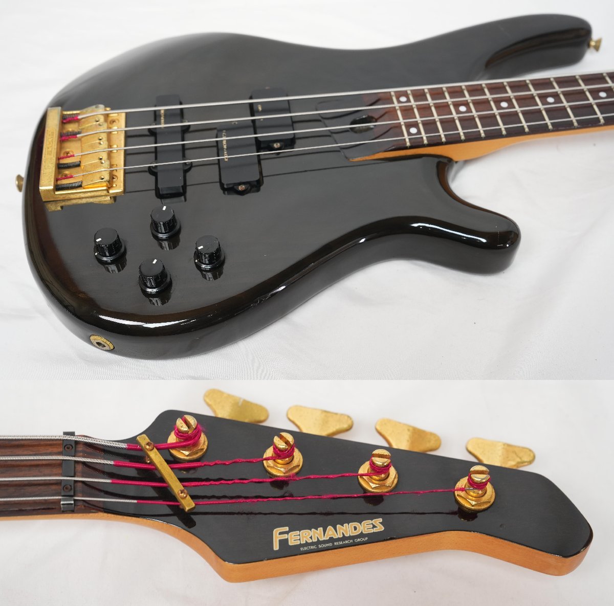 ★FERNANDES★FRB-70 シースルーブラック ベース 80年代 日本製 フェルナンデス★_画像3