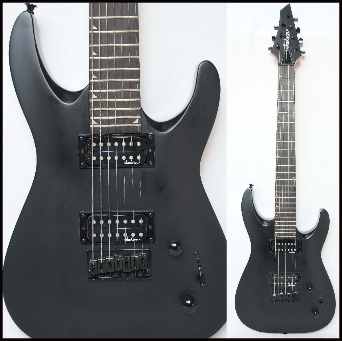 ★Jackson★JS Series Dinky JS22-7 Satin Black 2019年製 7弦ギター 美品 ジャクソン★_画像1