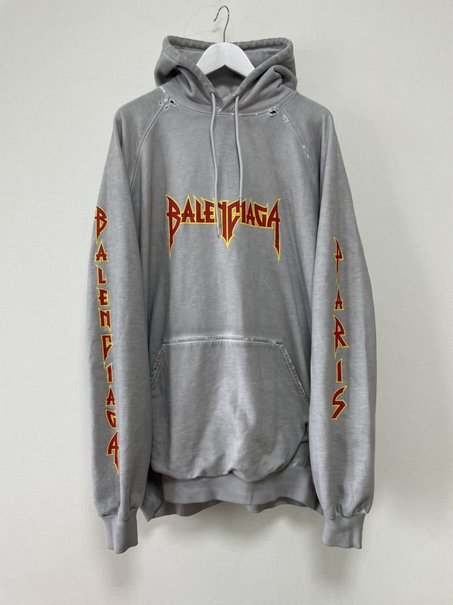 22ss BALENCIAGA バレンシアガ メタルオーバーサイズパーカー は