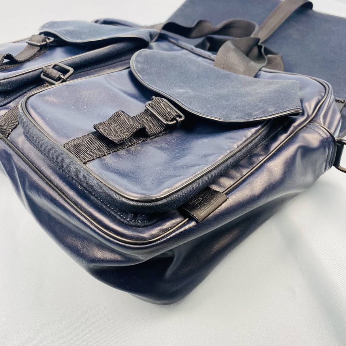  prompt decision PORTER 2way 80 anniversary commemoration model GRIPPER briefcase mesenja- cotton PVC navy Porter gripper men's 