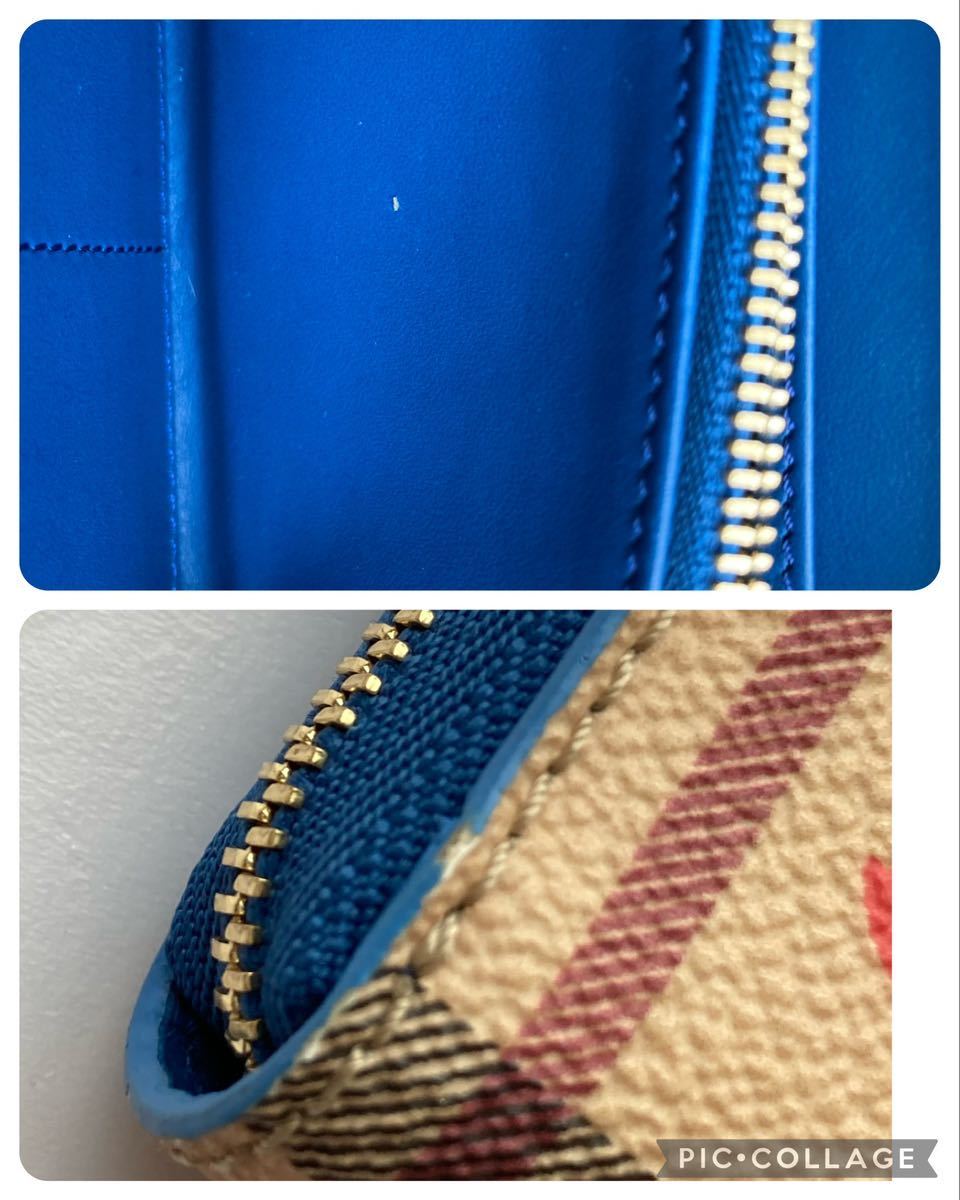 極美品 希少 BURBERRY バーバリー ラウンドファスナー長財布 極美品 希少 BURBERRY バーバリー ラウンドファスナー長財布