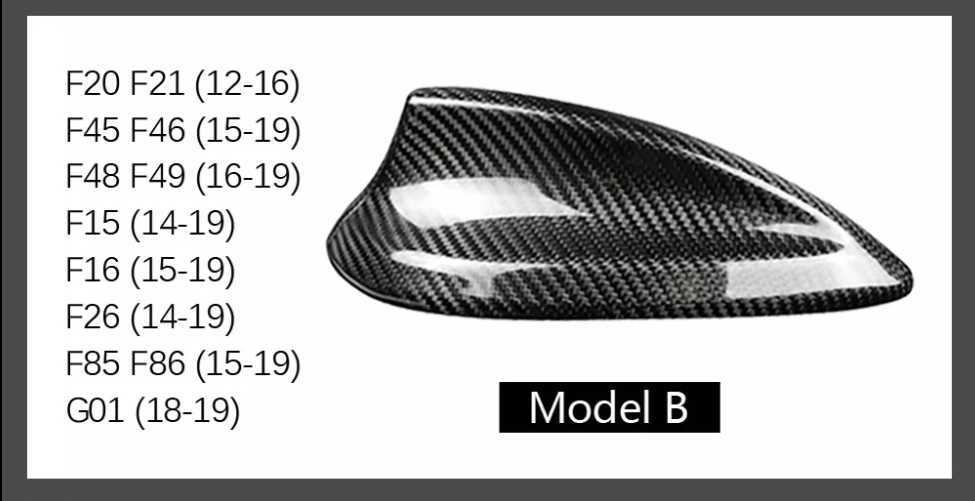 BMW各車種対応 リアルカーボン調 アンテナカバー 1 2シリーズ F20 F21F45 F46 シャークフィン プライムカバー ルーフアンテナ トリム _画像1