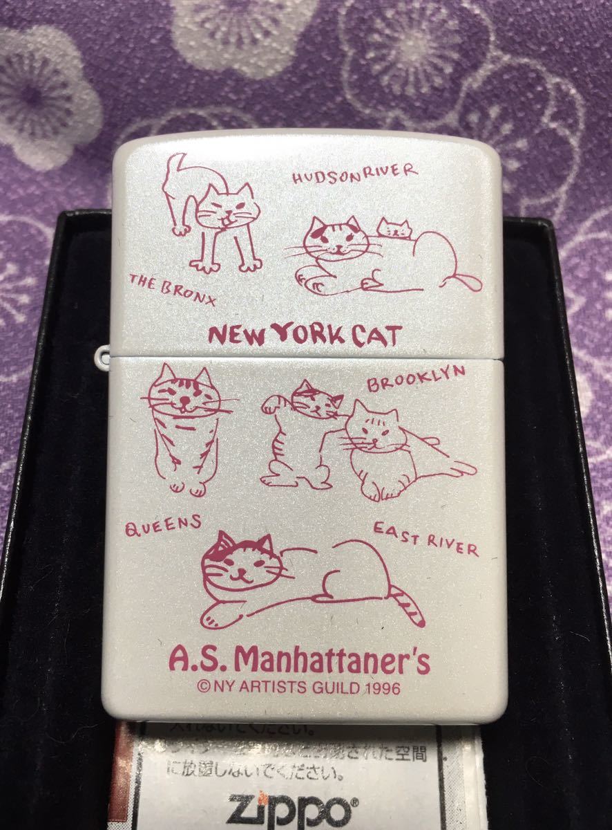 ZIPPO A.S Manhattaner's NEW YORK CAT TAKASHI KUGE ジッポー マンハッタナーズ 久下貴史 現状品