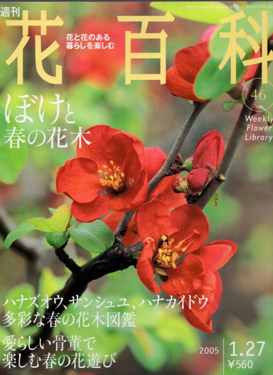 ヤフオク 週刊花百科 46 ぼけと春の花木 05 1 27 ハ