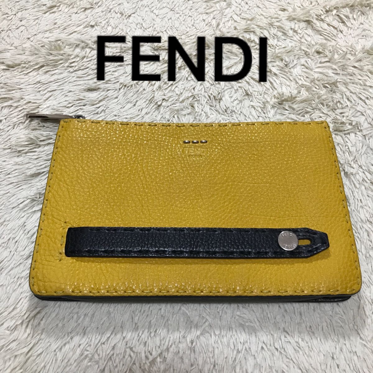 FENDI フェンディ　セレリア　クラッチバッグ　セカンドバッグ　イエロー