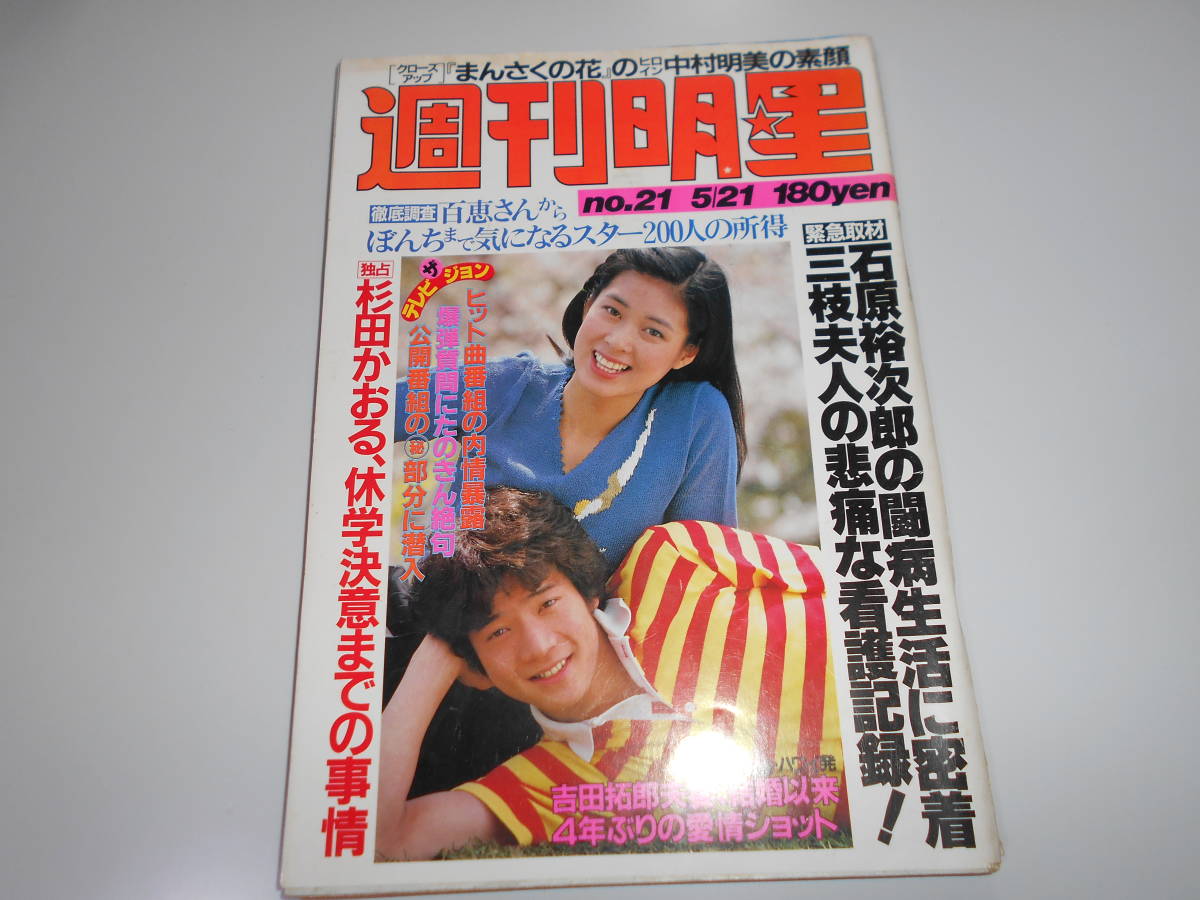 週刊明星 昭和56 1981年5/21 21 MIE 星野知子 浅田美代子 中村明美