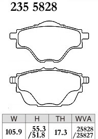 2355828 プレミアム ディクセル ブレーキパッド リア CITROEN シトロエン DS7 CROSSBACK 1.6 TURBO X745G06 18/07～21/05_画像5