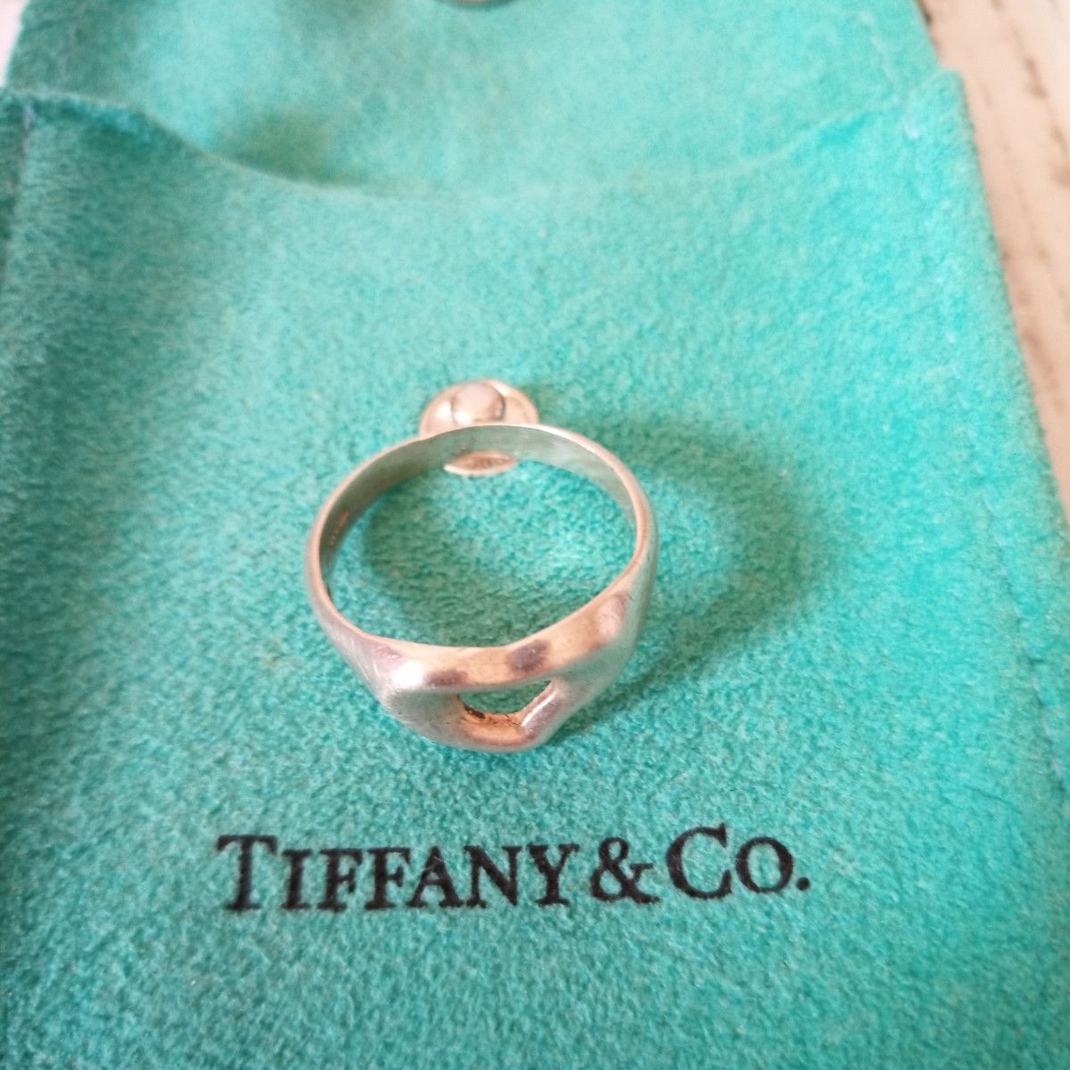 ★希少★  ティファニー TIFFANY&Co シルバー リング 指輪 袋あり 12号