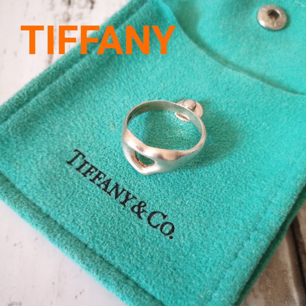 ★希少★  ティファニー TIFFANY&Co シルバー リング 指輪 袋あり 12号