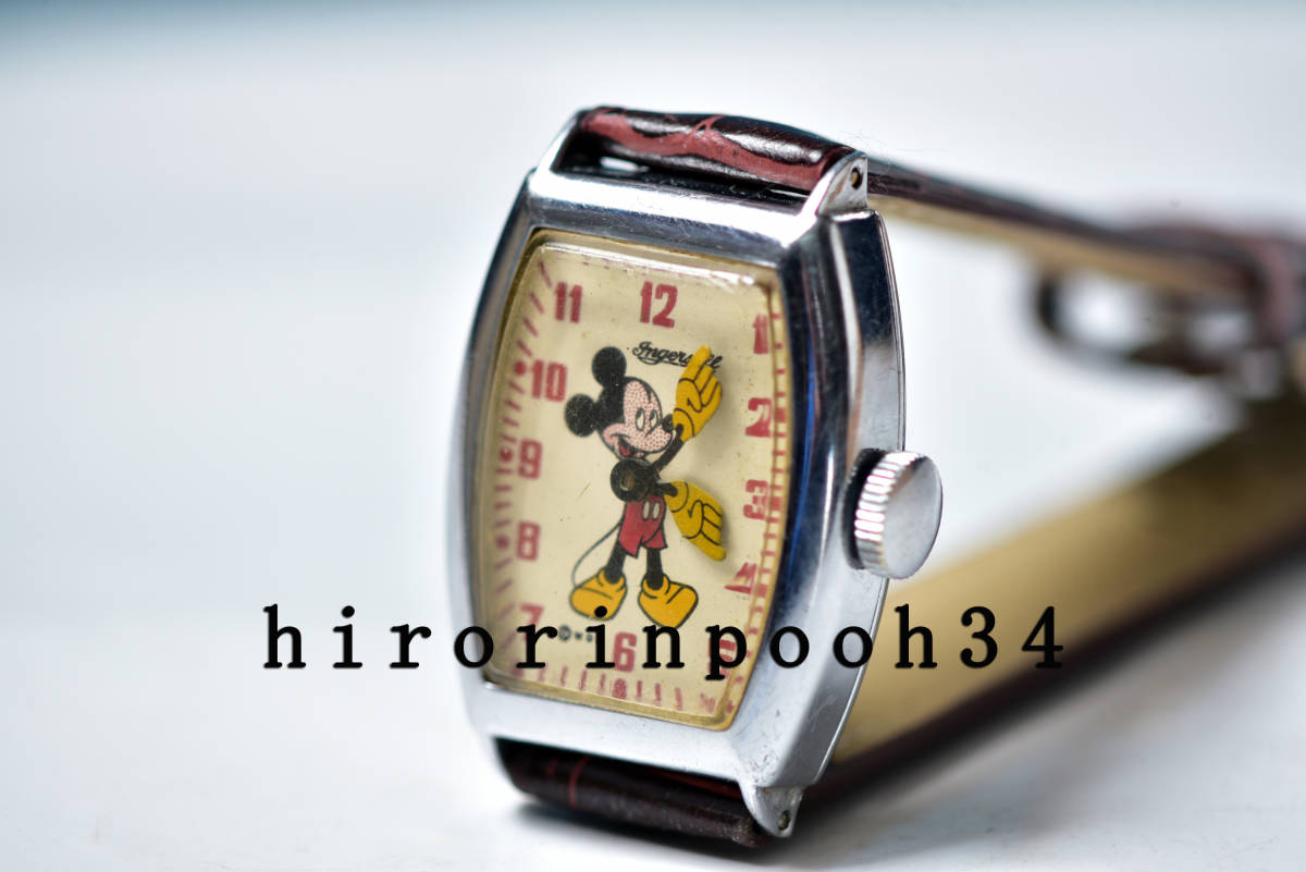 貴重 ● Ingersoll ● 48' ミッキーマウス 手巻腕時計 ● OH済_画像3