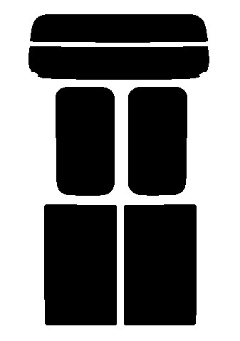スーパーブラック　５％ 2層構造フィルム　トヨタ　タウンエースバン　S40#M・S41#M　カット済みカーフィルム　リヤーセット　_画像1