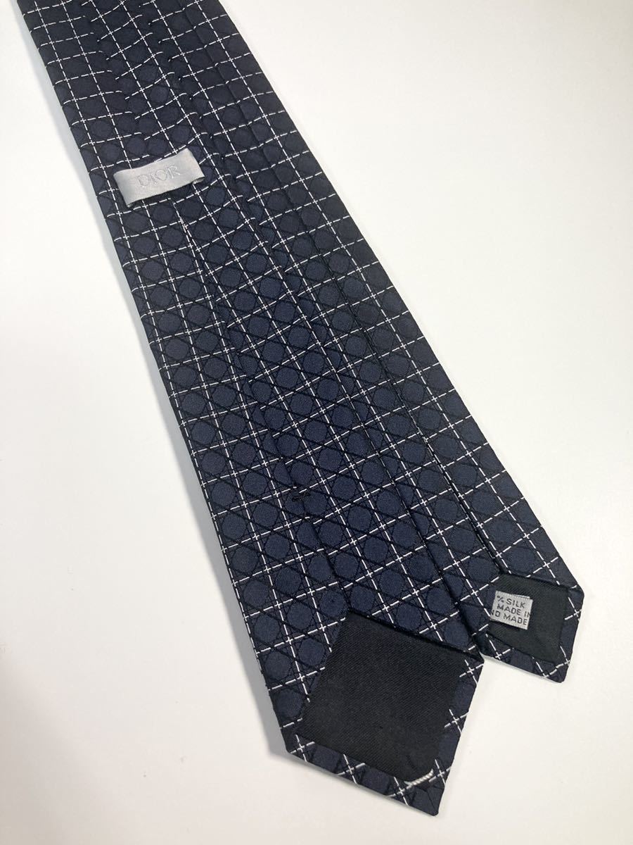 極美品 DIOR ディオール ネクタイ 高級シルク カナージュ 現行 希少