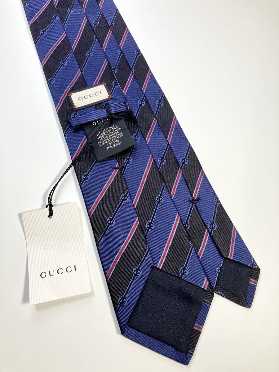 未使用 GUCCI グッチ ネクタイ 　インターロッキングGG