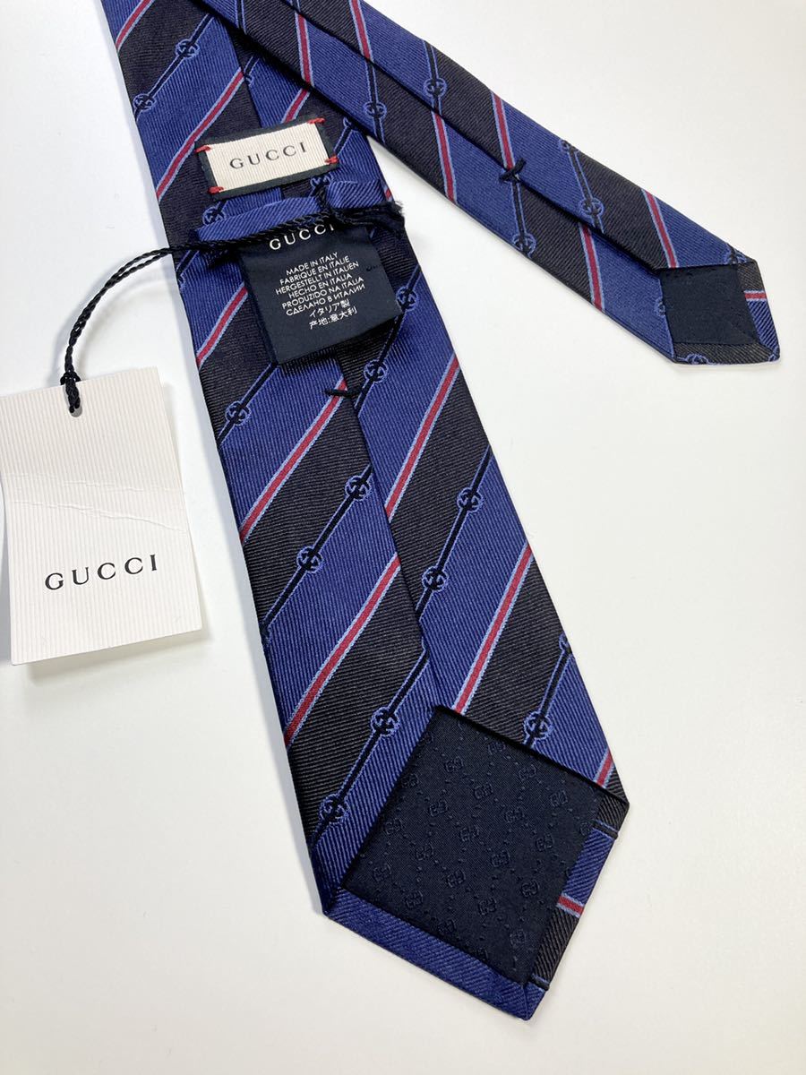 未使用 GUCCI グッチ ネクタイ 　インターロッキングGG