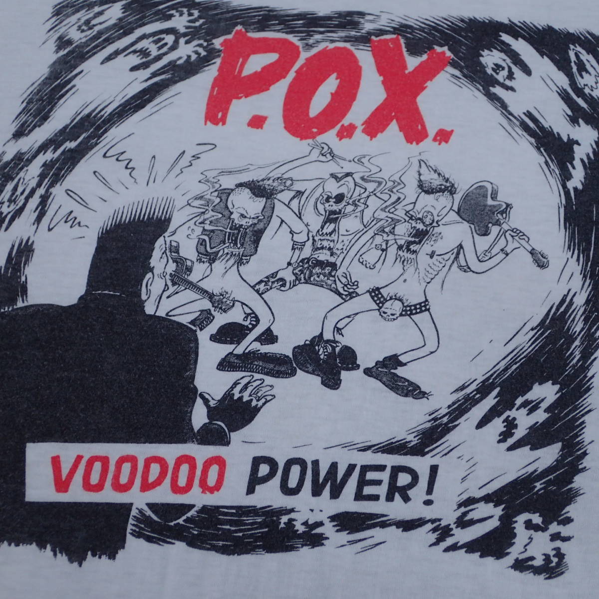 ■ 80s P.O.X Vintage T-shirt ■ ピーオーエックス ヴィンテージ Tシャツ 当時物 本物 バンドT ロックT サイコビリー  psychobilly