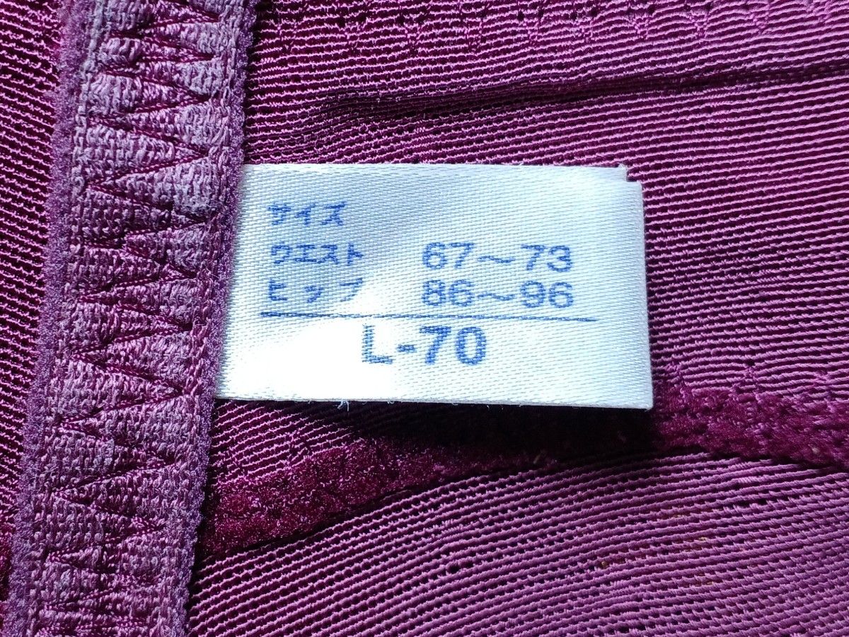 #マルコ デコルテリュミエス ロング ガードル L-70 ワインレッド ボヘミアレッド/MARUKO/補正下着/補整/515
