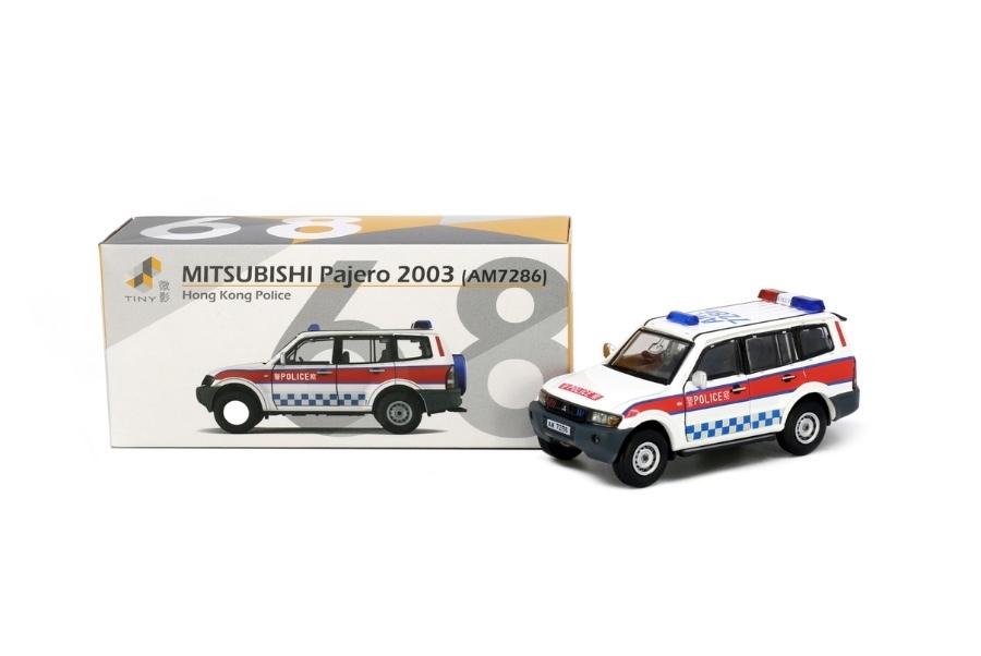 Tiny ATC65232 No.68 三菱 パジェロ 2003 警察車両 (AM7286) ※約1/64スケールの画像4