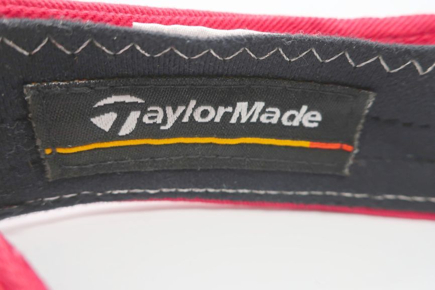【美品】TaylorMade(テーラーメイド) サンバイザー 赤 メンズ フリーサイズ ゴルフ用品 2209-0083 中古_画像9