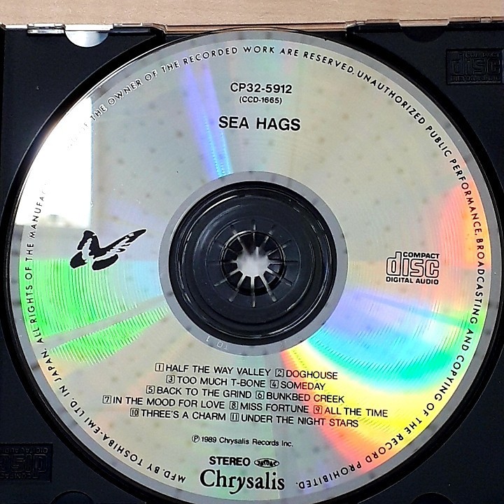 CD シー・ハグス 国内盤 廃盤 SEA HAGS 初回特典ステッカー付 マイク・クリンク:プロデュース ファースト 89年_画像2