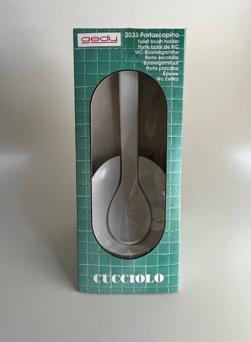  unused goods GEDYgeti2033 CUCCIOLO Toilet Brush Holder toilet brush lotus ...MAKIO HASUIKE white 