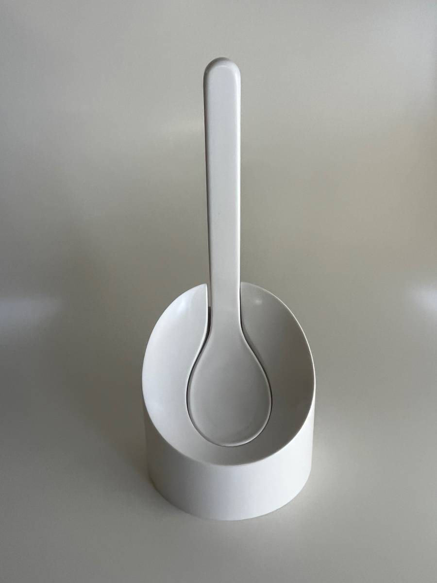  unused goods GEDYgeti2033 CUCCIOLO Toilet Brush Holder toilet brush lotus ...MAKIO HASUIKE white 