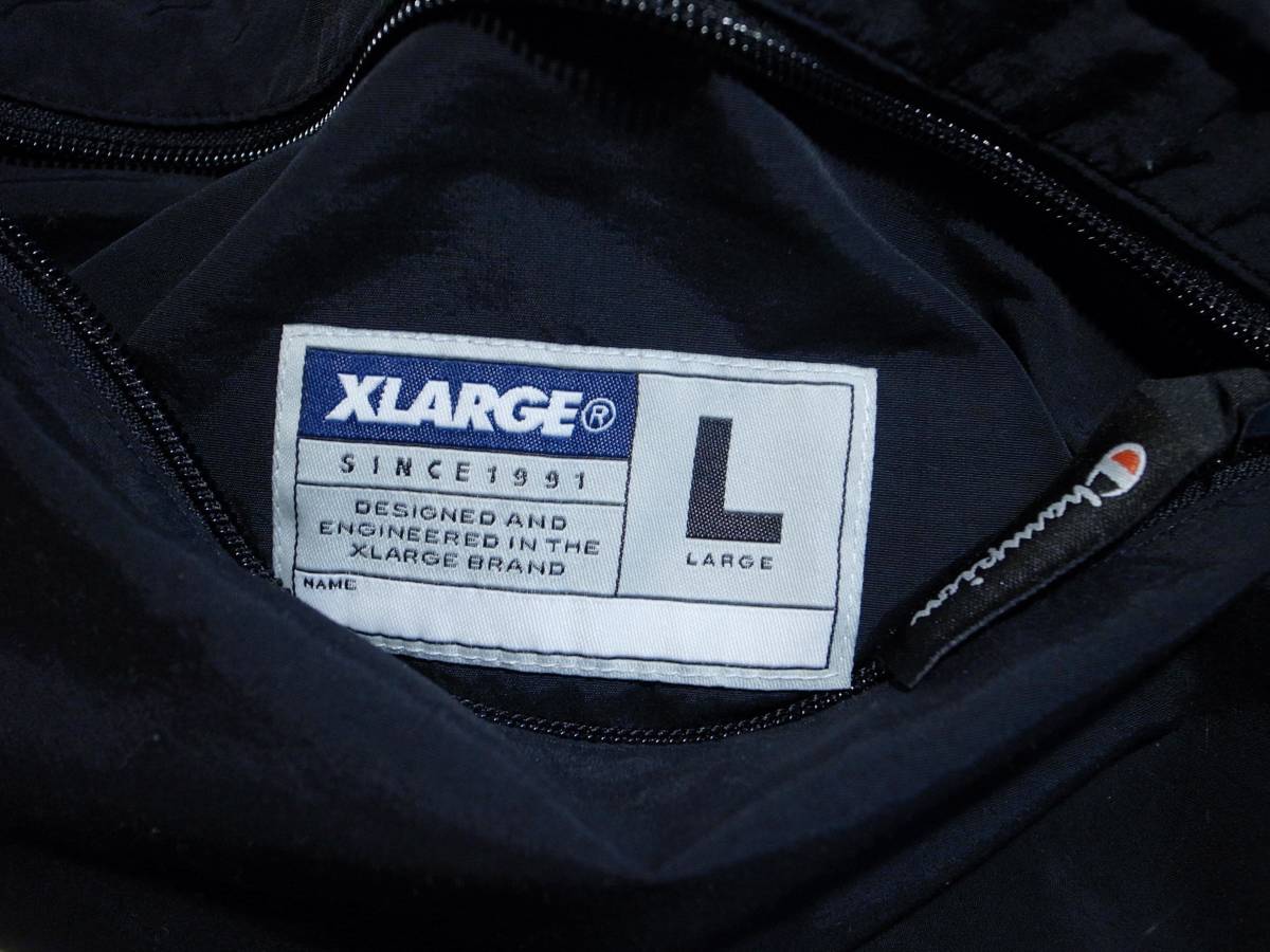 別注 XLARGE（エクストララージ）× CHAMPION (チャンピオン) コラボ アノラックパーカー プルオーバー L フーディ_画像6