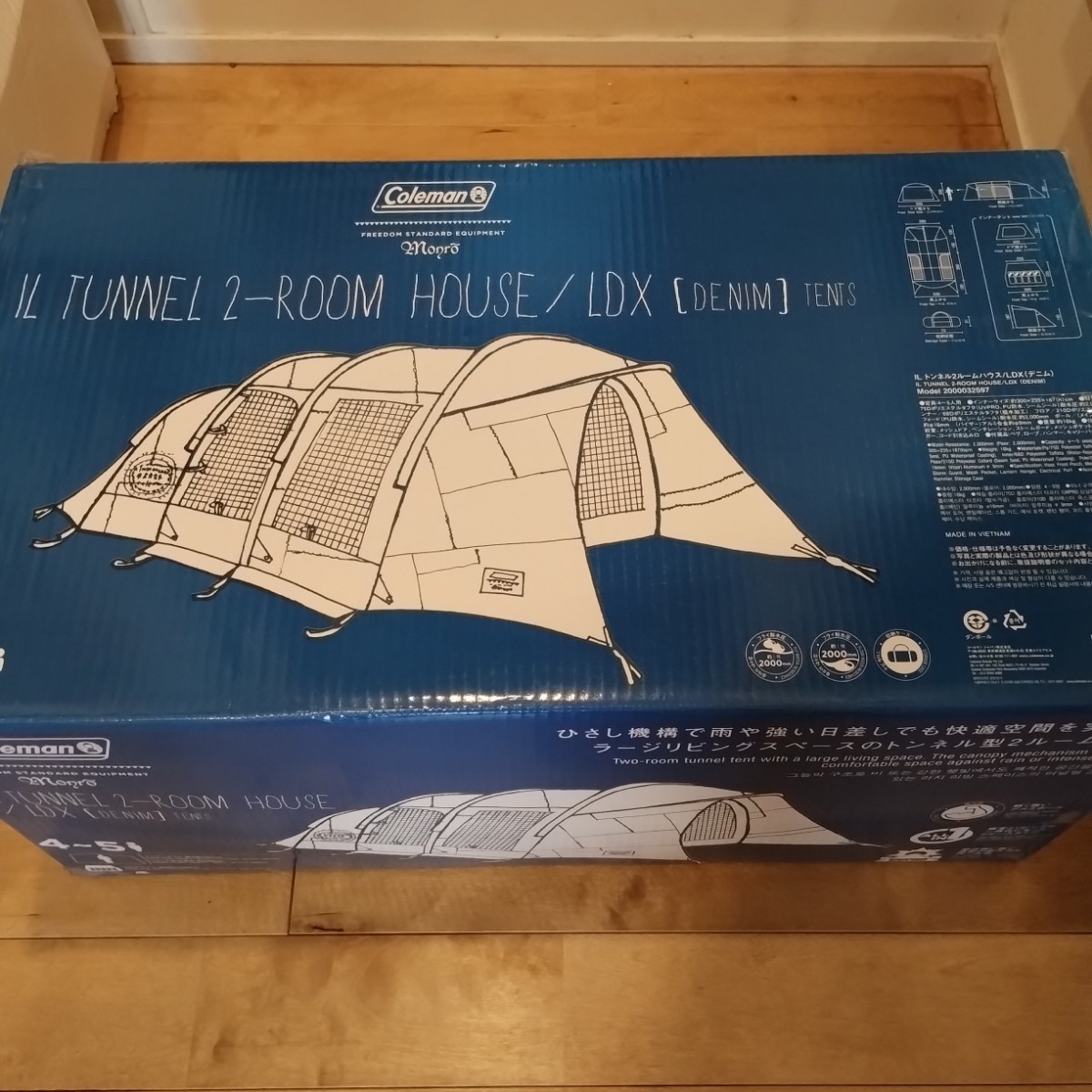 送料込 新品 コールマン ILトンネル2ルームハウス LDX デニム テント