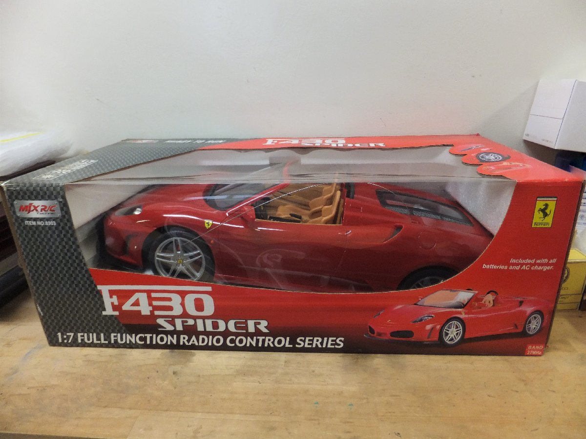 未使用品大型ラジコン1/7 Ferrari フェラーリF430 SPIDER ラジコンMJX 