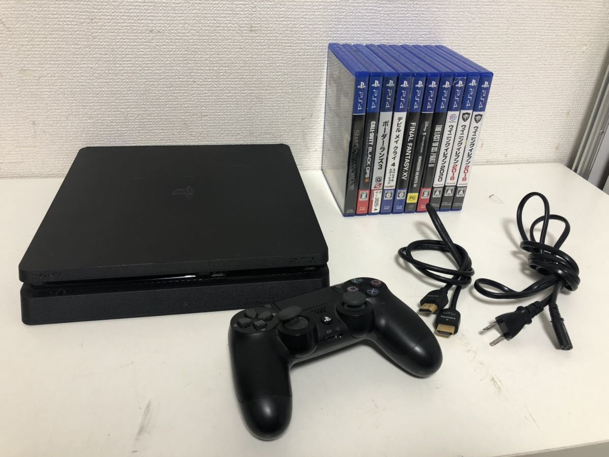 SONY ソニーPS4 本体ソフト10本セット箱無しCUH-2100AB01 ブラック